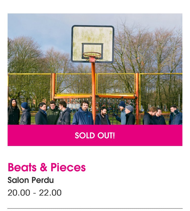 And it’s a SELL OUT <a href="/beatsnpieces/">Beats & Pieces Big Band</a> #mjf2018