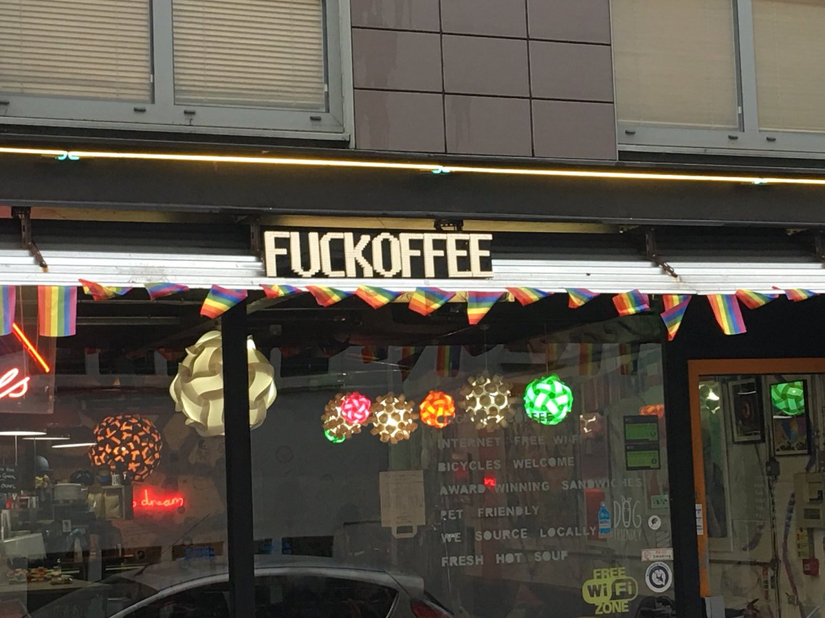 Great name for a coffee shop. It's in Bermondsey.