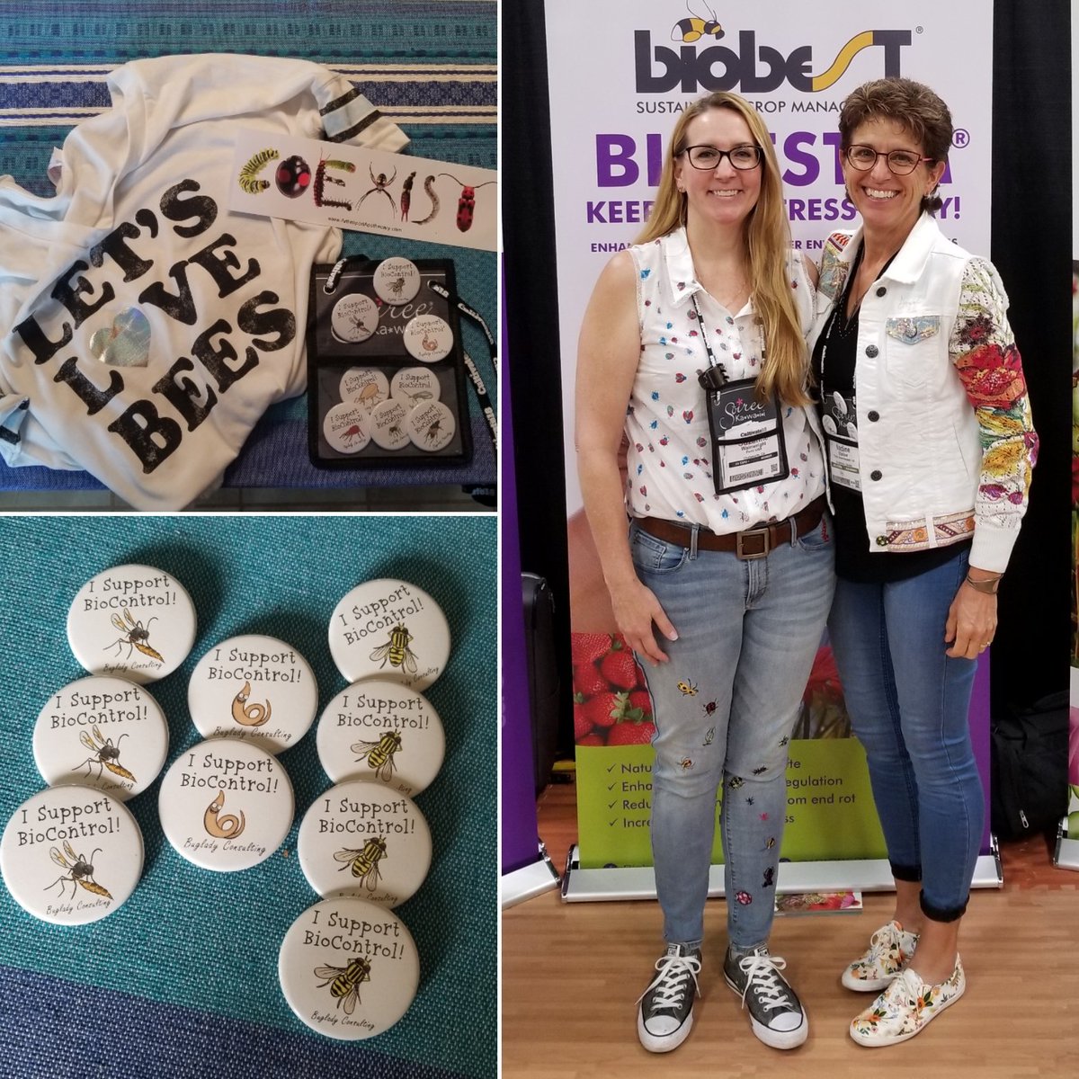 ThielsGH's tweet photo. Speaking of #goodbugs it's not #Cultivate18 till you score the new @BugladySuzanne #bugbuttons Yahoo, a FULL set! YES, I accept bribes @Jason_at_Kathys @ChristiePollack @hortguy85 @Flowersnfriends πππ#bestswagever #specialsnowflakes #albertagrowersgonewild https://t.co/4wJMsNnkJn