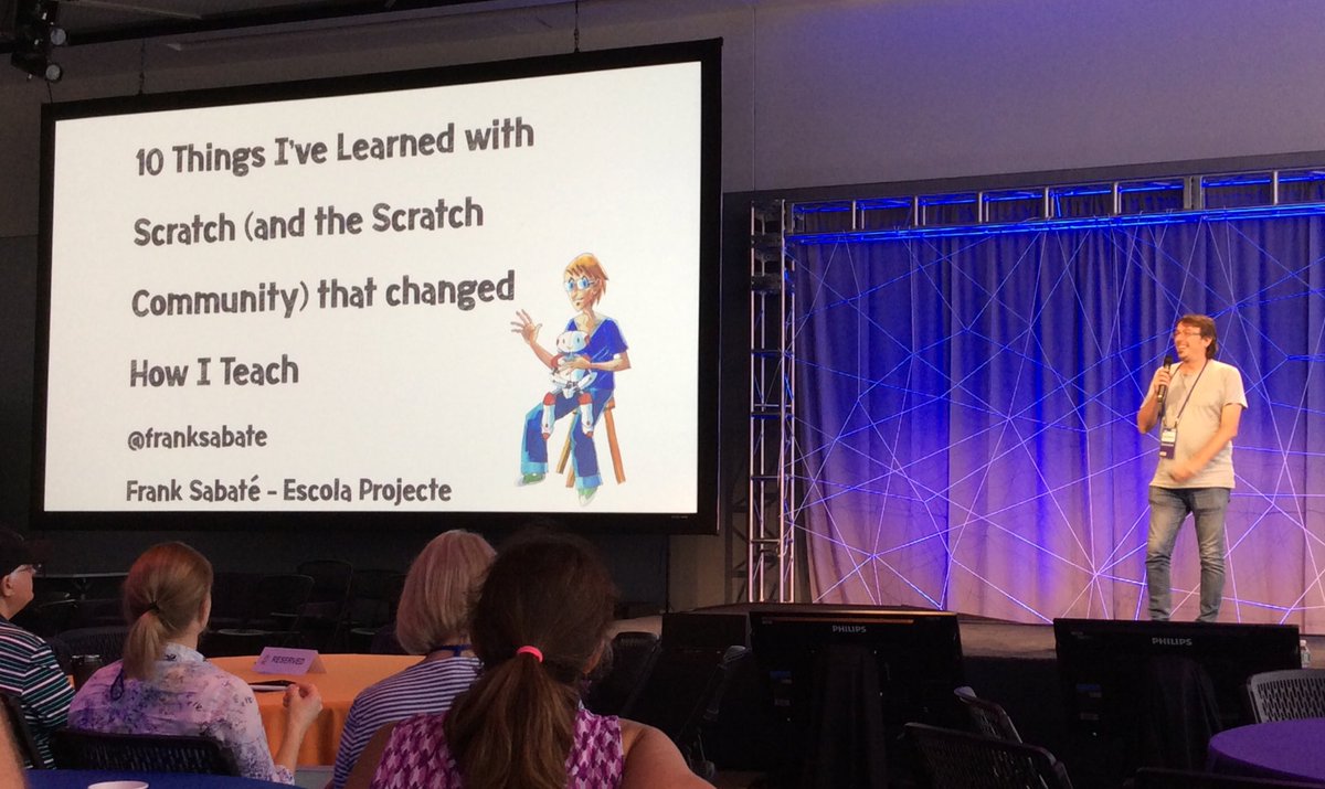 scratchcatala's tweet image. 🕒 3 pm hora a Boston, 21:00 hora catalana 🕘
Moment per a la Ignite Talk del @franksabate a #ScratchMIT2018
