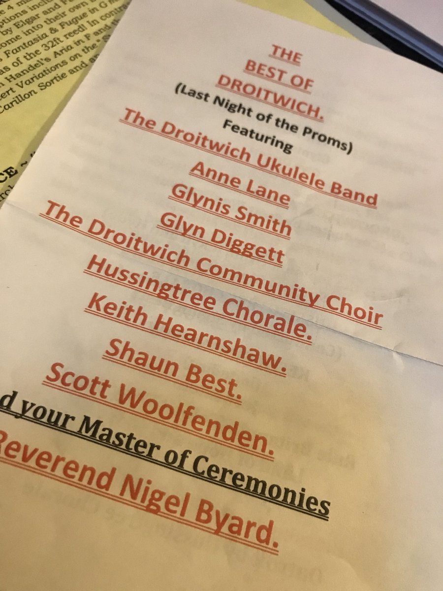 Full house tonight at ‘Last Night of the Proms’ at St Andrews. A great evening as <a href="/droitartsfest/">Droitwich ArtsFest</a> comes towards an end this weekend #community