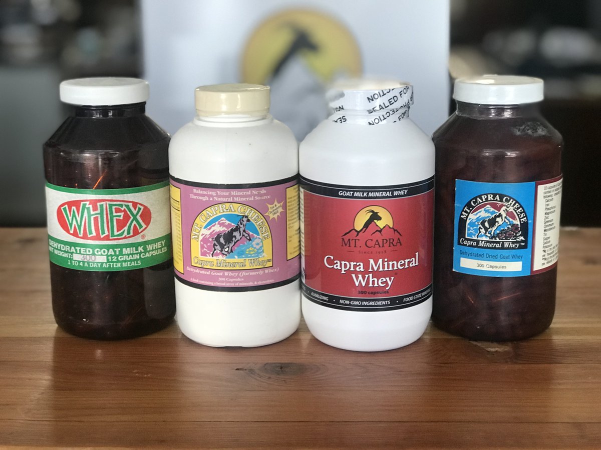 mtcapra's tweet photo. The packaging on our Capra Mineral Whey may have changed over the years but it is still the same great product since 1928. Come find out why Dr. Bernard Jensen called Capra Mineral Whey, "the best natural mineral supplement I know." CMW has over 20 different minerals!

#mtcapra https://t.co/RpChoHgSeM