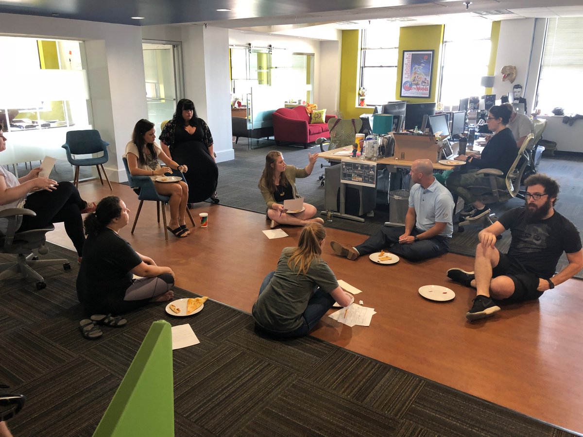 Why have a normal brainstorm session when you could have a pizza party brainstorm session?