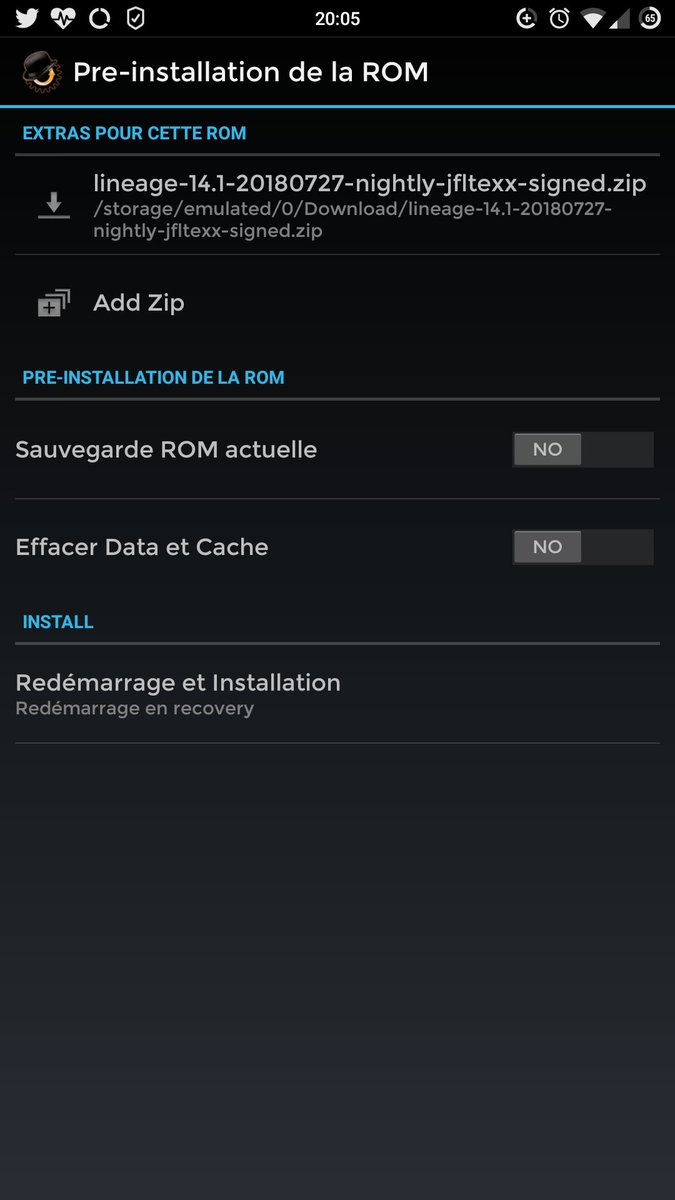 OunafFanou's tweet image. @LineageOS_ 👌
#LineageOS 
#RomManager 
#RootCheck 
#TWRP 
#GalaxyS4