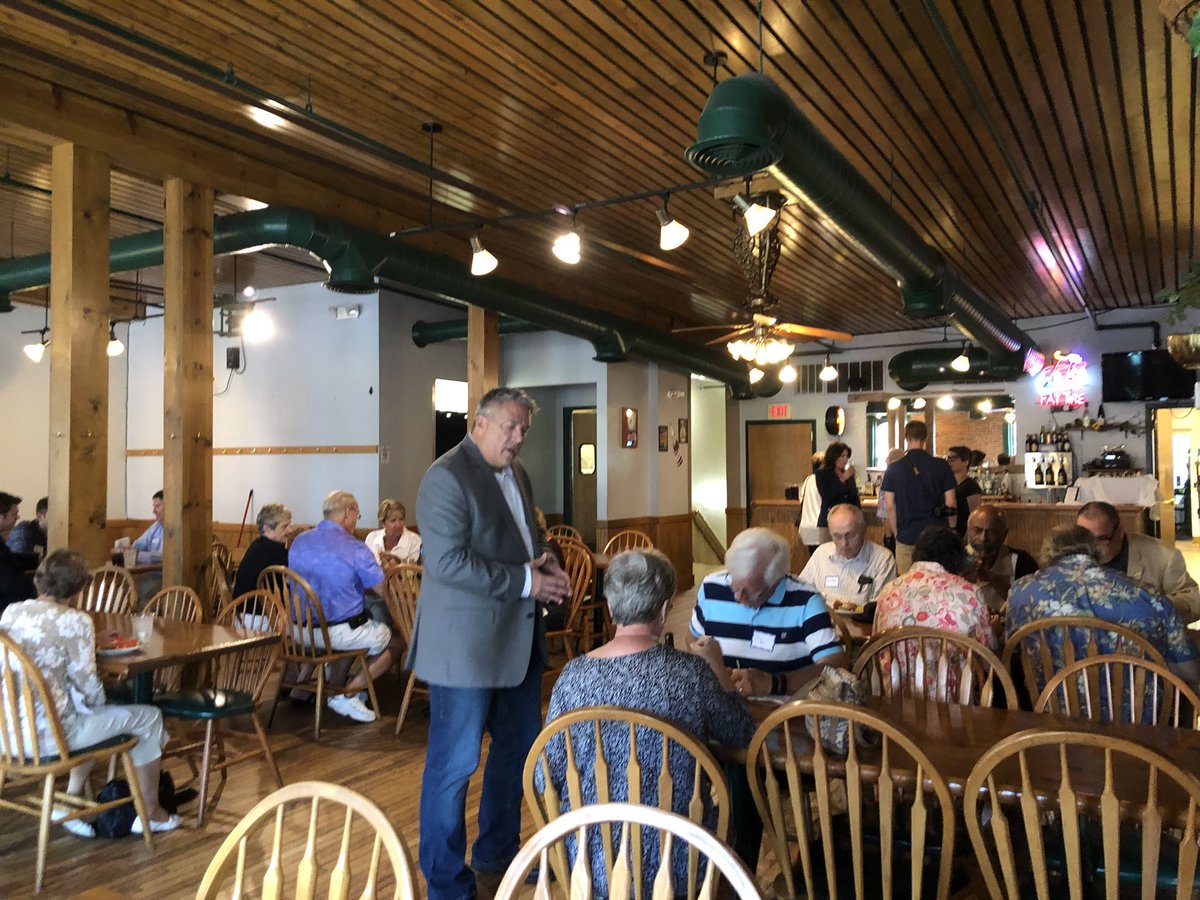 greggfor36's tweet photo. Thanks to @CheriBustos for her leadership in Congress and for her help in this campaign to put working families first in the 36th district. Great luncheon today! #blue36 https://t.co/Sj7GrtXQeN