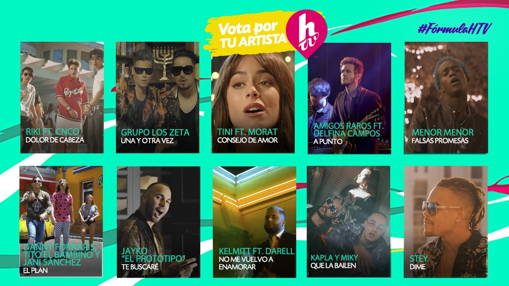 HTVMusica's tweet photo. 💥 ¡Tenemos la nueva #FórmulaHTV! Comenta a esta publicación y haz que tu artista favorito llegue al #HotRanking. 
👉 ¡El artista que aparezca en más comentarios será el ganador! https://t.co/IFGHAcGzsr