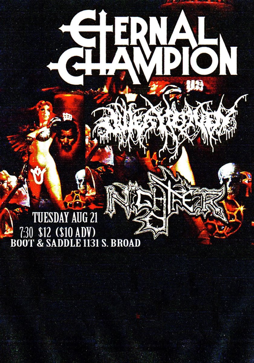 PHILLY on august 21st. only east coast Eternal Champion show in 2018. let’s fuckin’ rock