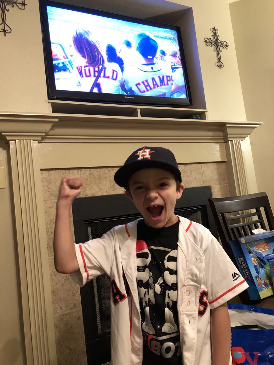 nmach10's tweet photo. We may live in Louisiana but it’s always an Astros night for my little buddy! #ULTIMATESWFANLA https://t.co/33DRD8oj5G