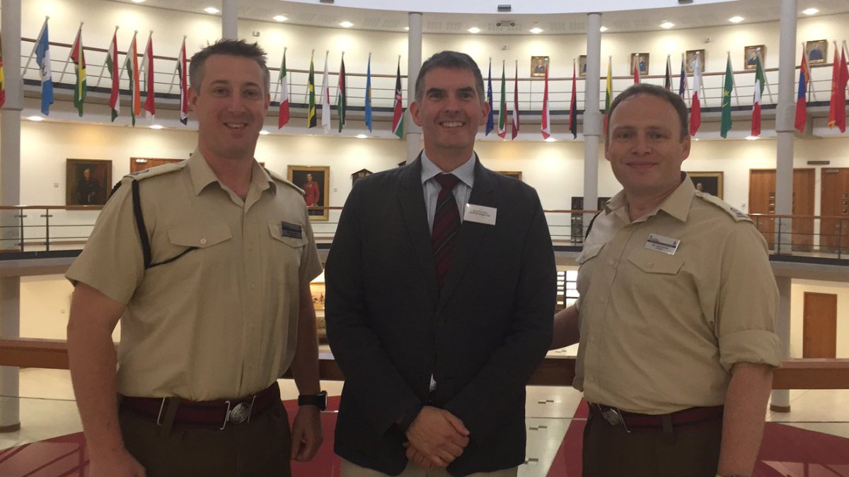Well done to everyone completing <a href="/DefAcUK/">Defence Academy</a>’s #reserve Advanced Command and Staff Course tomorrow. 

Including these two <a href="/Proud_Sappers/">Corps of Royal Engineers</a> preparing for the challenges of the future.
