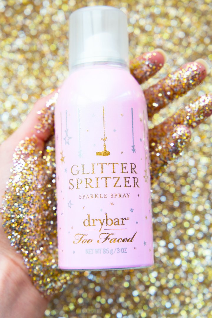 Znalezione obrazy dla zapytania Too Faced x Drybar Glitter Spritzer $20