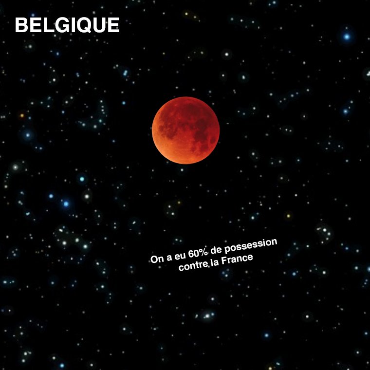 InsafOo's tweet photo. Wow c'est fou comme l' #EclipseDeLune est différente selon le pays d'où on regarde https://t.co/VmGie5Qub6
