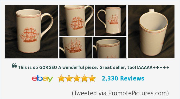 kerrberry77's tweet photo. #Spode Trade Winds Red Tall Grand Mug Gold Trim 16 oz #Vintage 1970 Sailing Ship | eBay #spodechina #tradewinds
https://t.co/2gr9As8YpH
(Tweeted via https://t.co/MeD6Intbwd) https://t.co/rx7jDvDLvQ