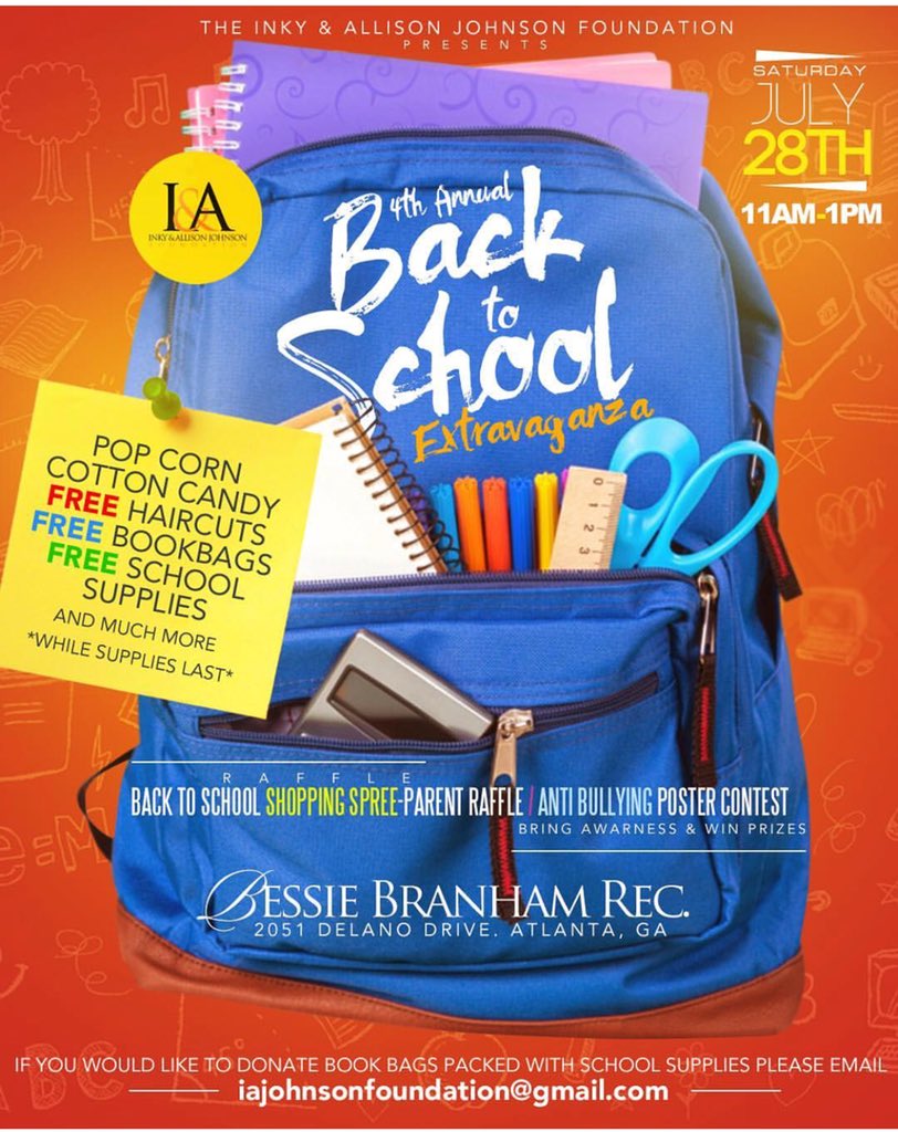 iajfoundation's tweet photo. We are excited about our 4th Annual Back to School Extravaganza TOMORROW! You don’t want to miss it. Tell a friend to tell a friend and meet us there at 11:00am. https://t.co/mxC13Dr5Gw