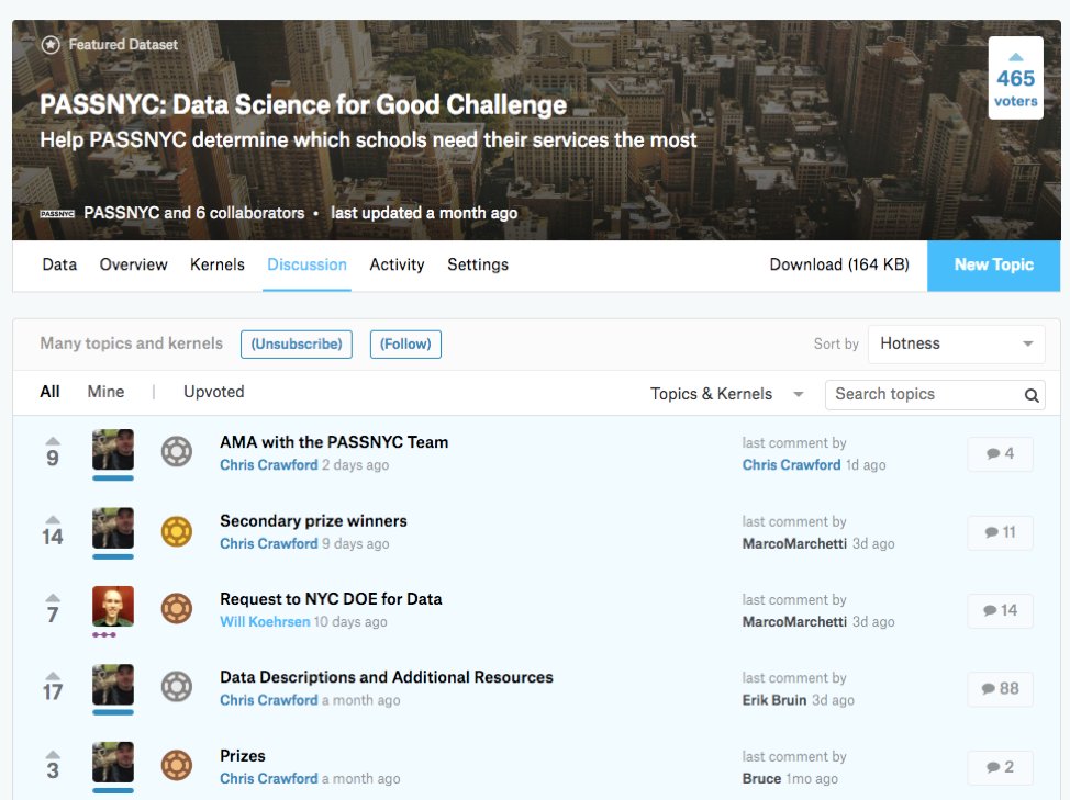 RJSBaxter's tweet photo. @PASSNYCorg launched @kaggle's 🔥hottest🔥 #DataScienceforGood Challenge! I can't believe we've gotten 51k views from around the globe for #NYC #education!

Congrats to our 1st 5 winners! 11 days left to compete for $15,000 from @Google https://t.co/wseWvhlN84 #DataScience #SHSAT https://t.co/wV1Soa1IAo