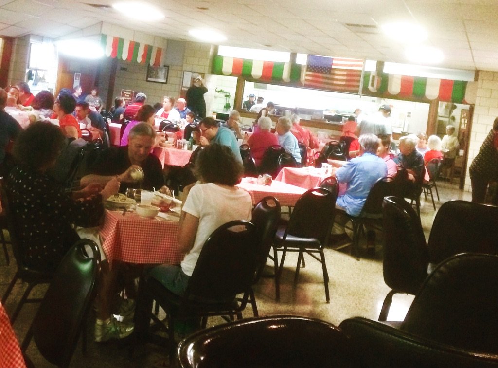 Akron2Akron's tweet photo. Some A2A research, eating spaghetti and drinking Peroni at the Italian Club. Join us for our August 18 walk and get a sneak peek into this North Hill gem and sneak taste of meatballs. https://t.co/cN0JOJd4Ds
