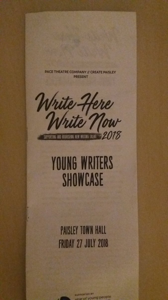 Pwrightsstudio's tweet image. Great way to end the week at #WriteHereWriteNow showcase with writing from @pace_yt Well done to everyone involved #write18 #YOYP2018