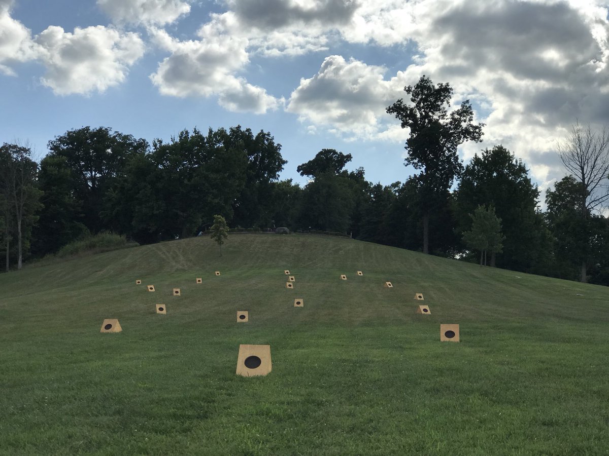 CraigColorusso's tweet photo. Sun Boxes dragging across the big hill at @PyramidHill Hamilton , Ohio #sunboxes #pyramidhill #soundart #drone #dronemusic #hamilton #hamiltonohio #ohio #solar #soundsculptures #muud#craigcolorusso #solarart https://t.co/WcQog01WzZ