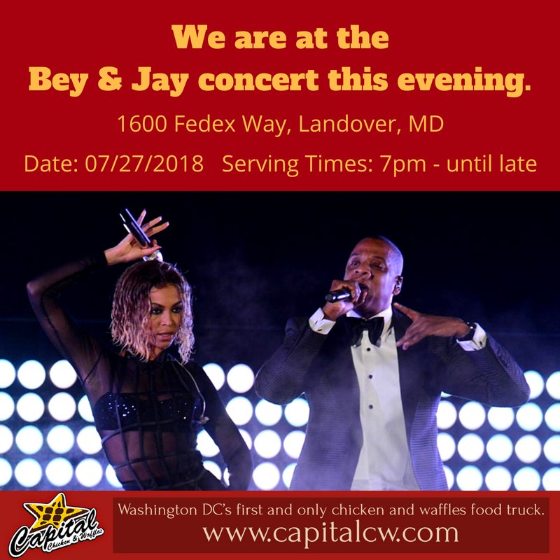 CapitalCW's tweet photo. We are at the Bey & Jay concert this evening.
www.capitalcw,com
@LifeandTimes @Beyonce @FedExField @PlanetFitness @pgparks @pgcps @PGCCommunity @shoppers @AMCTheatres @@UMUC
#BeyJay #dcfood #dcfoodtruck #WashingtonDC https://t.co/atuaNO71hM
