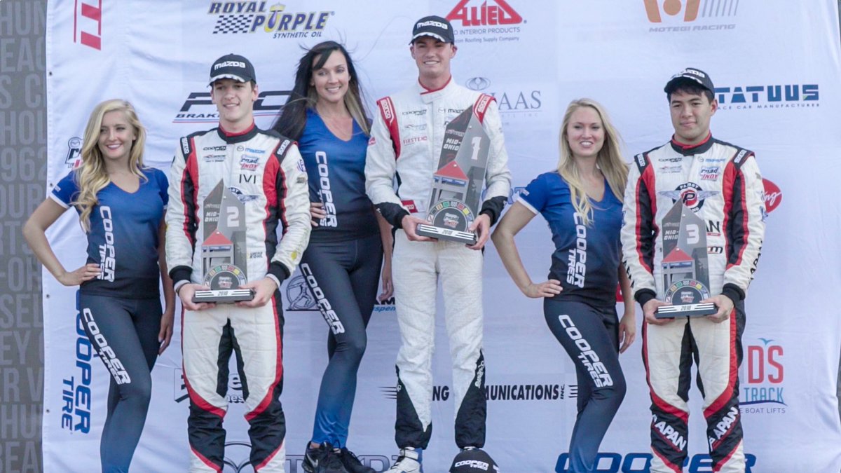 Kids_On_Track's tweet photo. The @USF2000 podium finishers!
#MRTI #TeamCooperTire #KidsOnTrack https://t.co/CToxw6FDm2