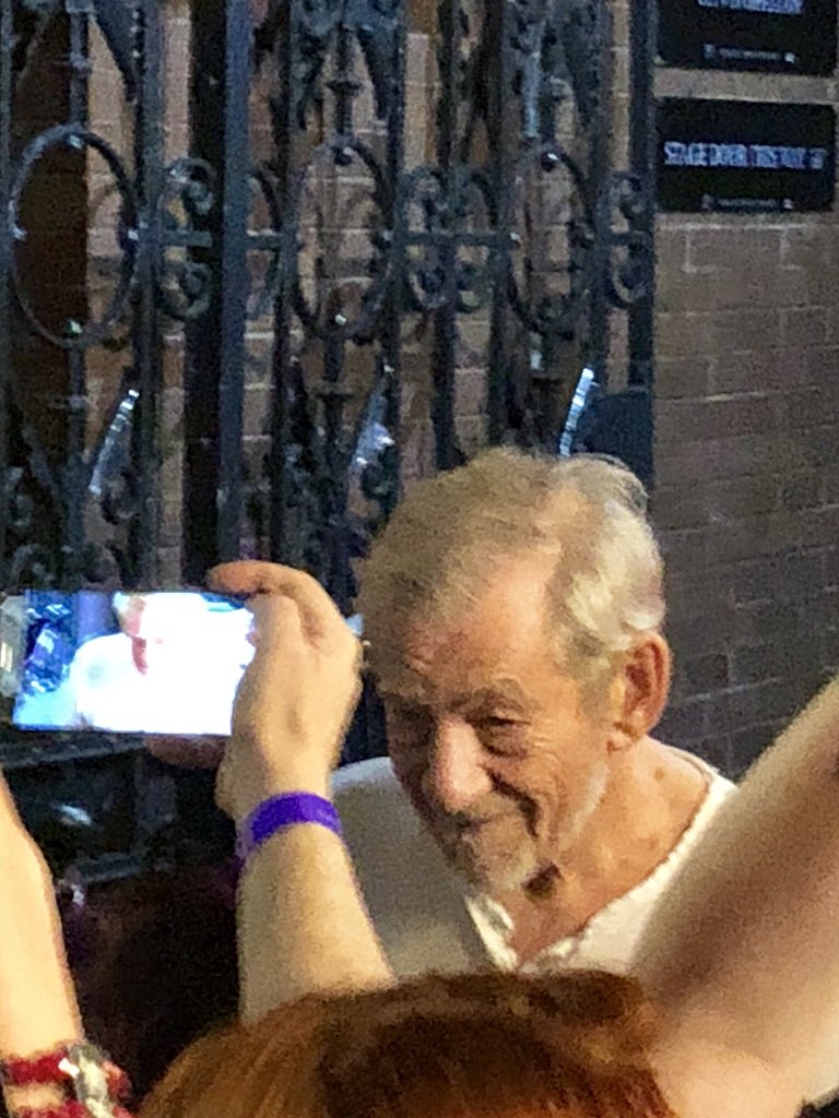 PamAlexanderAoU's tweet image. A marvellous @IanMcKellen Lear @DukeofYorks @ChichesterFT Moving and compelling. Echoes of Beckett. And nearly four hours after taking to the stage he is generously signing autographs and enjoying chatting... #80rules #unmissable