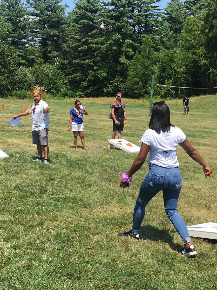 Cornhole is taken extremely serious at Visual Creations