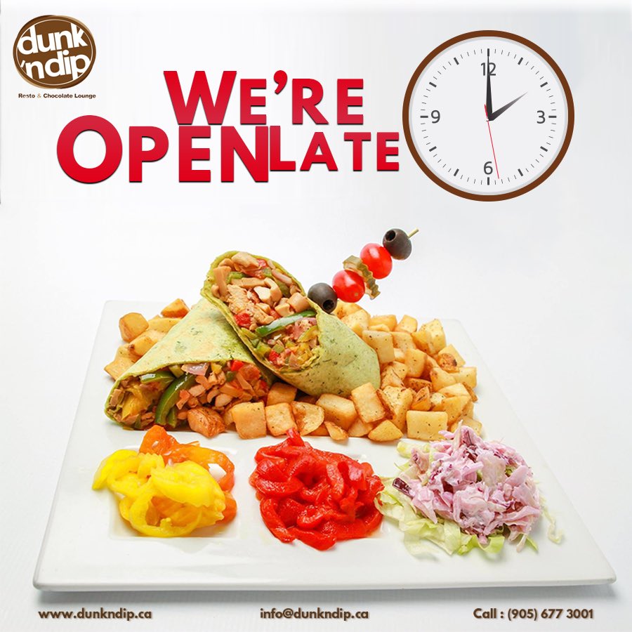 dunkndip's tweet photo. Weekend. Late Night. Dunk’n Dip.
You get the drift?! 
*at burnhamthorpe location only*
P.S: our 30% OFF on ALL DESSERTS is a sweet deal! Do.Not.Miss!https://t.co/w2TyeyFNde 
#dunkndip #desserts #crepes #waffles #premiumchocolate #cafe #coffee #burnhamthorpe #openlate #weekends https://t.co/CPjNiX8OK4