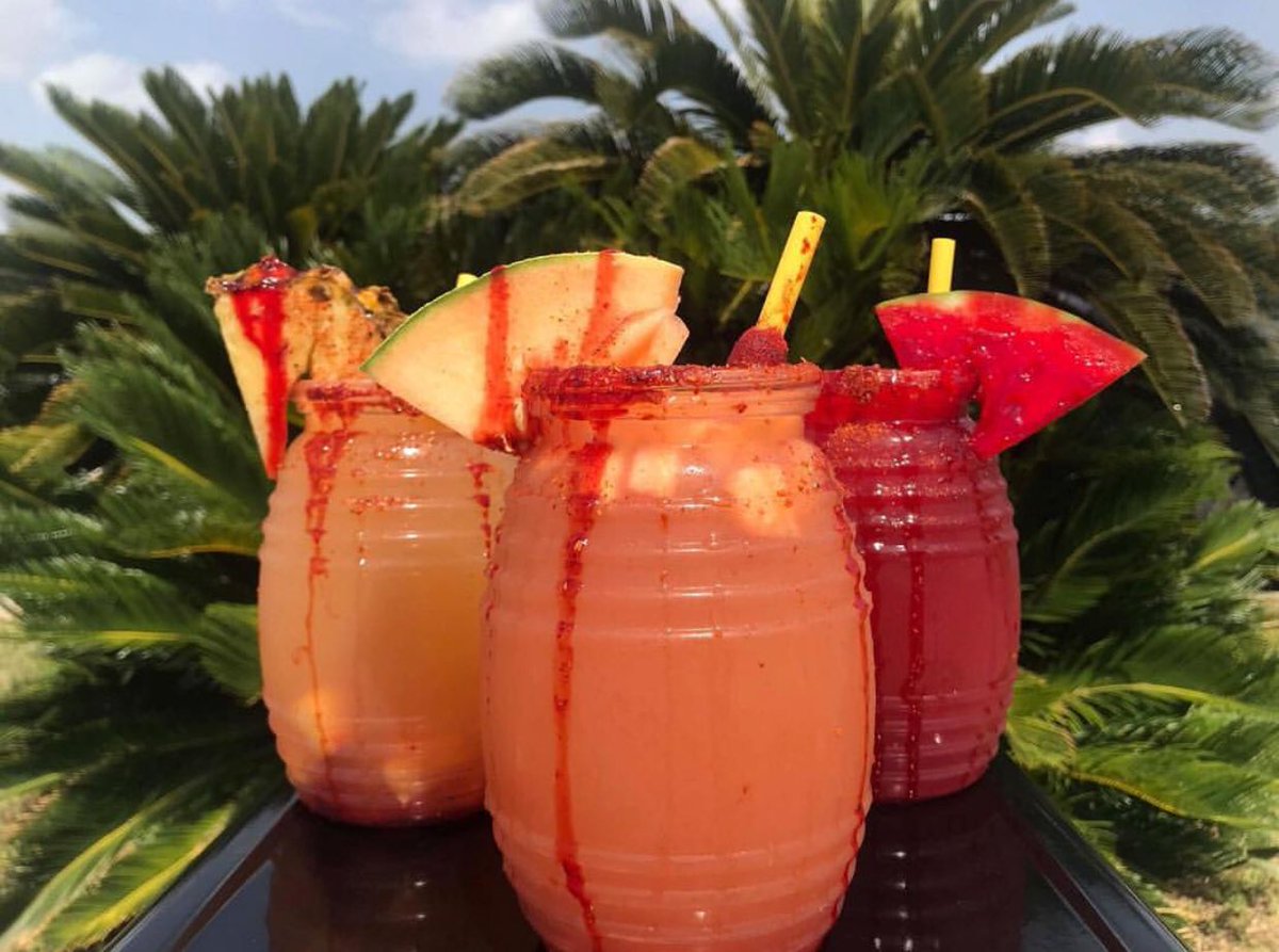 theplugmcallen's tweet photo. Best way to cool off from this summer heat!🌴 
Aguas frescas for everybody!💦
Come try them we have different flavors everyday of the week ☀️ https://t.co/aW6iF1bMWX