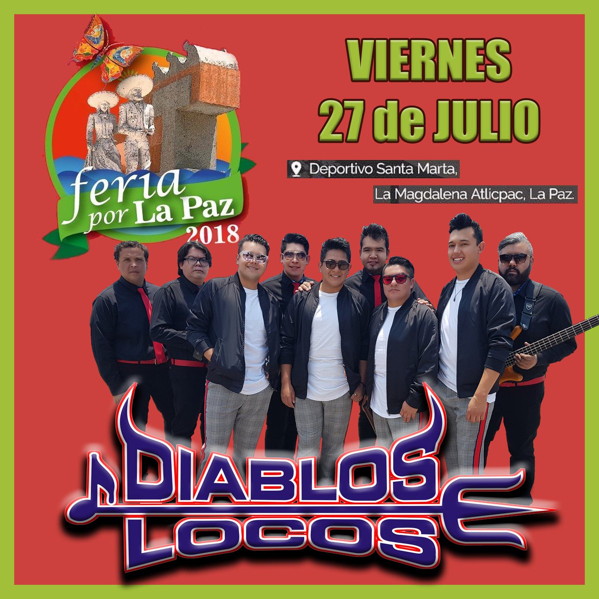 ¡A punto de salir a escena en la @feriaporlapaz 2018!
#DiablosLocos #TuSaaabes