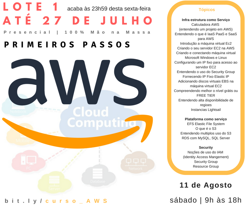 code_squad's tweet image. ÚLTIMO LEMBRETE!
Participe da Próxima edição do treinamento AWS Primeiros Passos no Mundo Cloud Computing
temporealeventos.com.br/aws-presencial
#aws #amazon #cloud