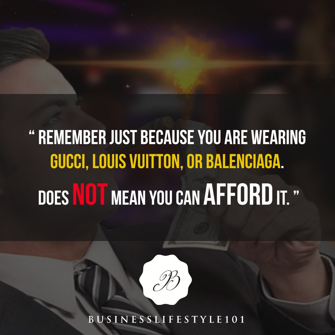 BusinessLife101's tweet photo. "Remember just because you are wearing Cucci, Louis Vuition, or balenciaga. Does not mean you can affrod it."
Read more: https://t.co/cvFsQNSlfB…/looking-rich-vs-being-r…/
🌐 https://t.co/Bh5DycAU0J

#BusinessLifestyle #businessinfashion #Entrepreneurs #entrepreneurship https://t.co/BBpLV4m3vV