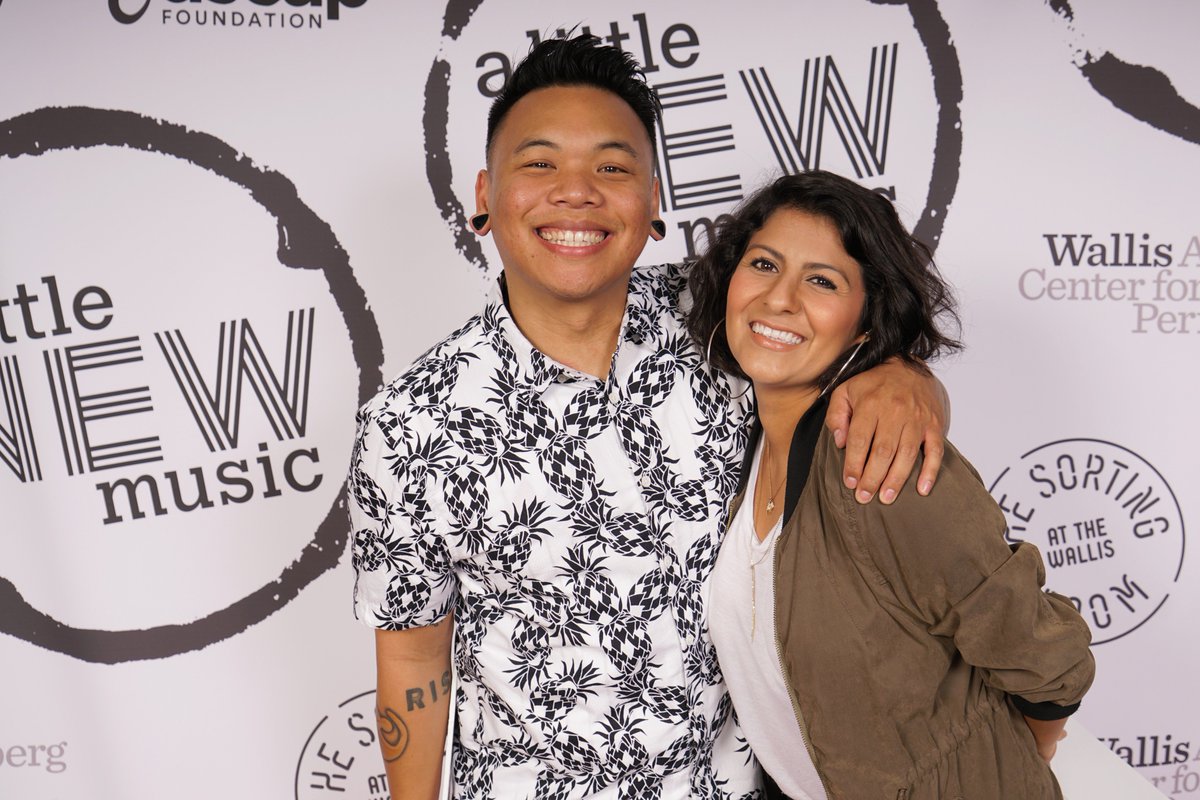 ALittleNewMusic's tweet photo. Performers arriving at last Thursday's #ALNM at the #SortingRoom at the @TheWallisBH: Daniel Bellusci, @JulianHornik, @ajRAFAEL , @MissNohely Quiroz, @ariannaafsar, @MatthewSantos
photos: @justinmwilcox https://t.co/Kd6GhA8NPV