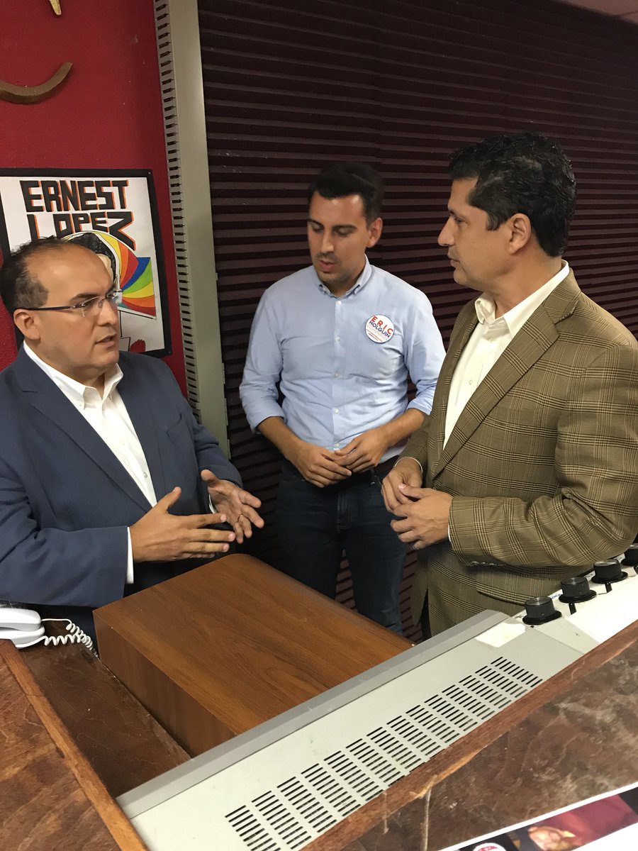 STxPols's tweet photo. Now on #stxpols we have Congressional Candidate @EricHolguinTX #TX27 https://t.co/6Cc6mhGkuZ