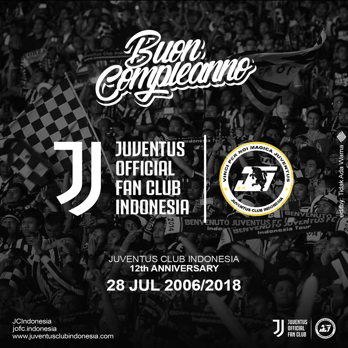 (2/3) Semoga pada usia yang sudah mencapai 12 Tahun ini dapat menjadiakan kita semakin Solid dan dapat tetap eksis menjadi wadah berkumpul untuk seluruh Juventini di Indonesia.