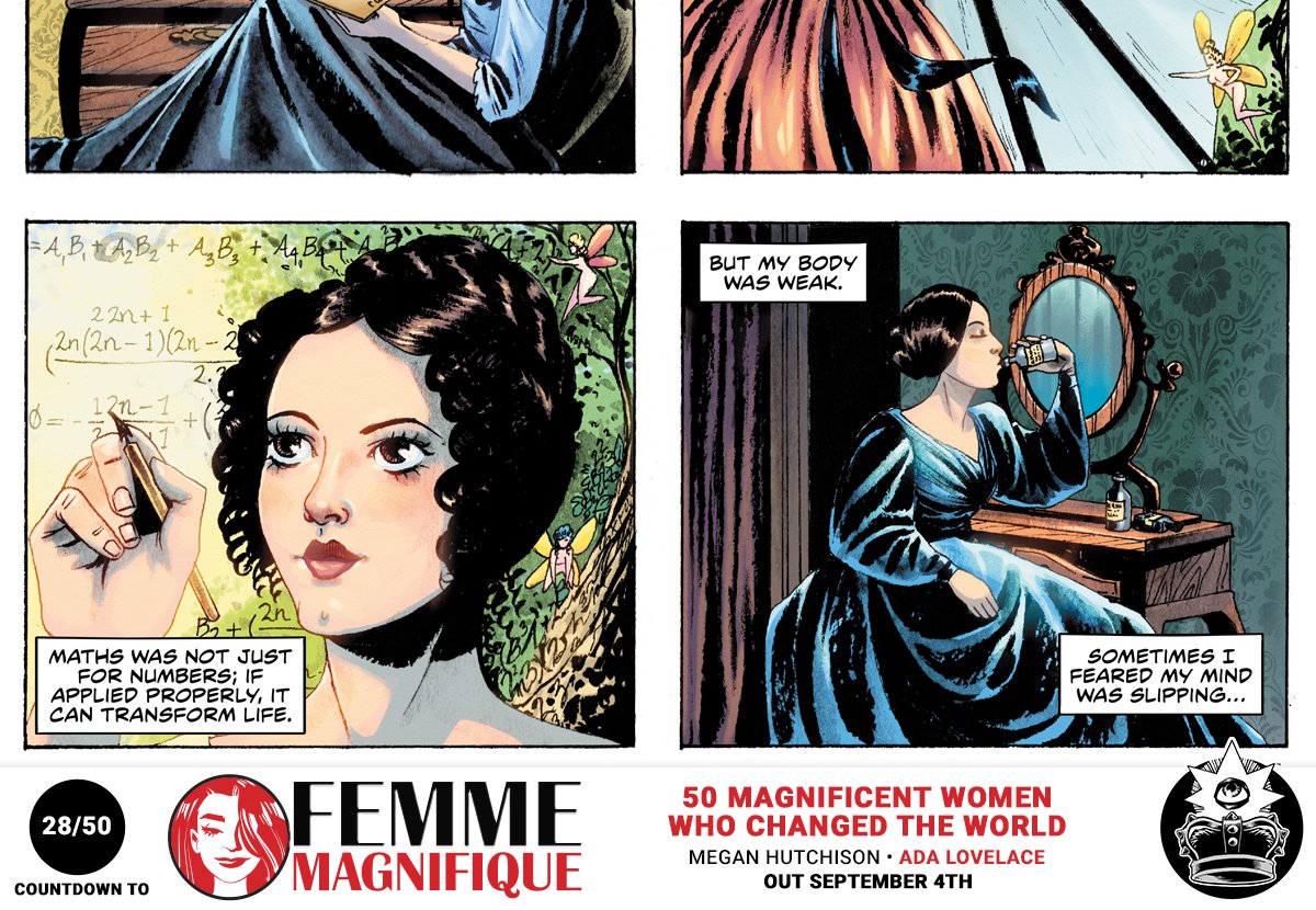 IDWPublishing's tweet photo. 50 DAYS OF MAGNIFIQUE - A daily countdown to the Sept 4 release of #FEMMEMAGNIFIQUE: 50 Magnificent Women Who Changed The World. Todayโs salute is by @blackem_art. @blackcrownhq @fmgnfq https://t.co/4TnFjTLdTH