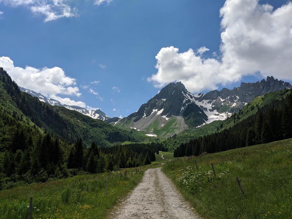 Hiking to Croix du Bonhomme in France, part of the Tour du Mont Blanc [OC] [4032x3024]