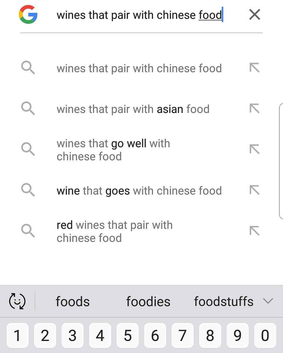 SarahBee714's tweet photo. #ThingsIGoogle. Other searches include: Wines that pair with Thin Mints. Wines that pair with french fries. You get it. #SommelierStatus https://t.co/UxoT0OVrDO