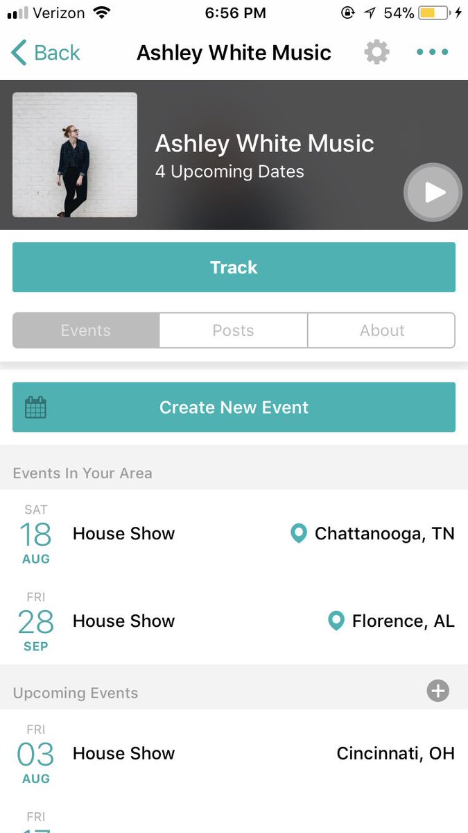 Ashley_Blanco's tweet photo. Jump over to bandsintown &amp; track yo girl https://t.co/5JOi687qUr