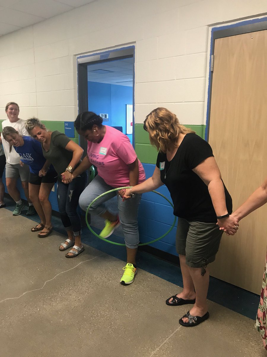 learningwithkim's tweet photo. Building trust and collaboration through fun team building activities!! PD # 2 @Jennings_Creek was a great success!! #awesomeisthenewnormal #jcewolfpack https://t.co/03AcNYSOat