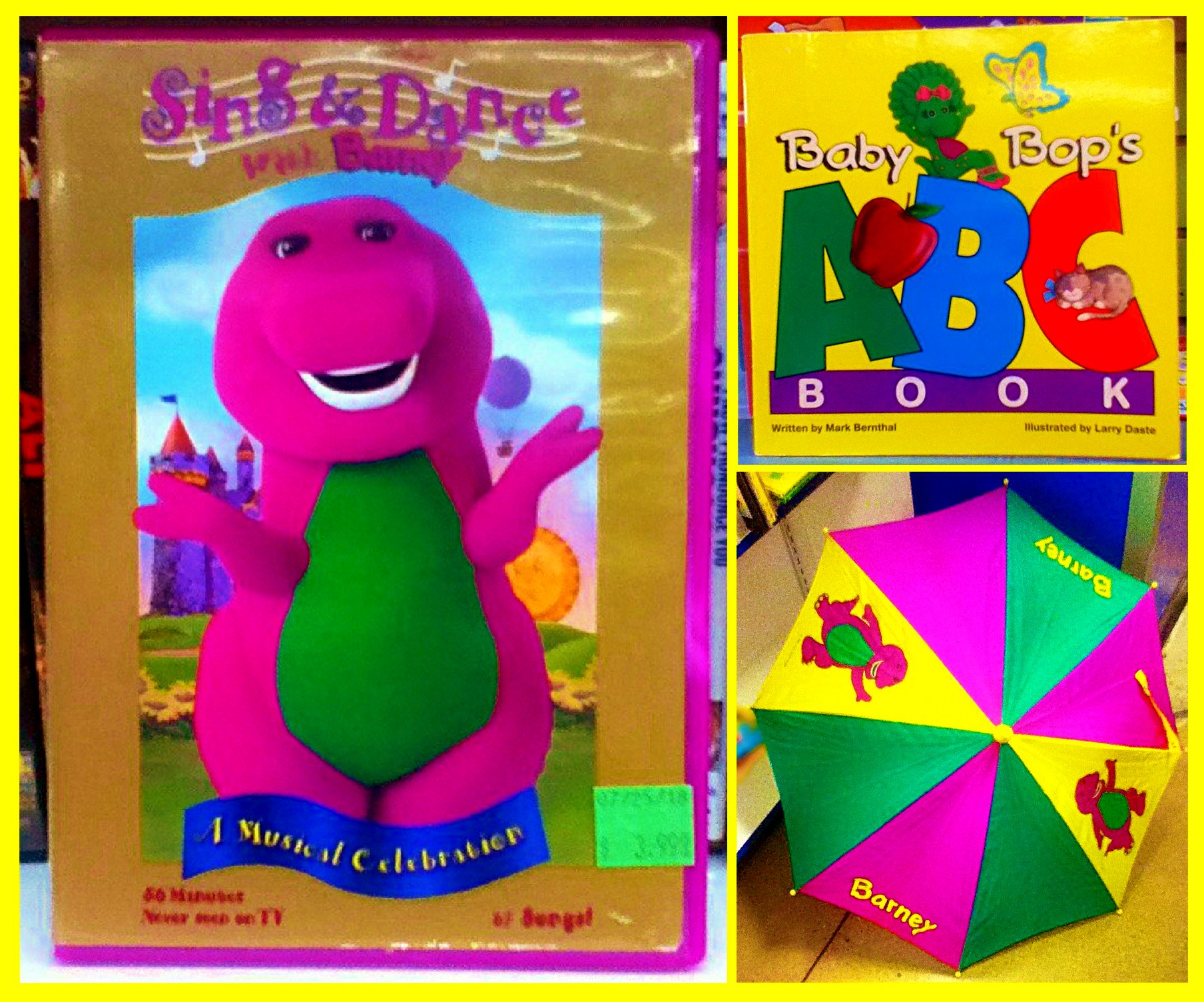 Matthew DeVincentis on Twitter "Found a Barney DVD & a Barney umbrella
