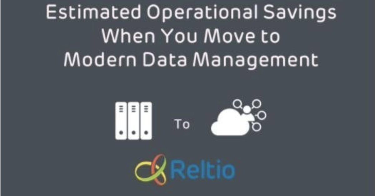 ZuoraGeek's tweet image. Stuck with expensive legacy #MDM systems? Use this interactive tool to calculate your estimated operational savings by moving to #ModernDataManagement: reltio.com/operational-sa…  #MasterDataManagement