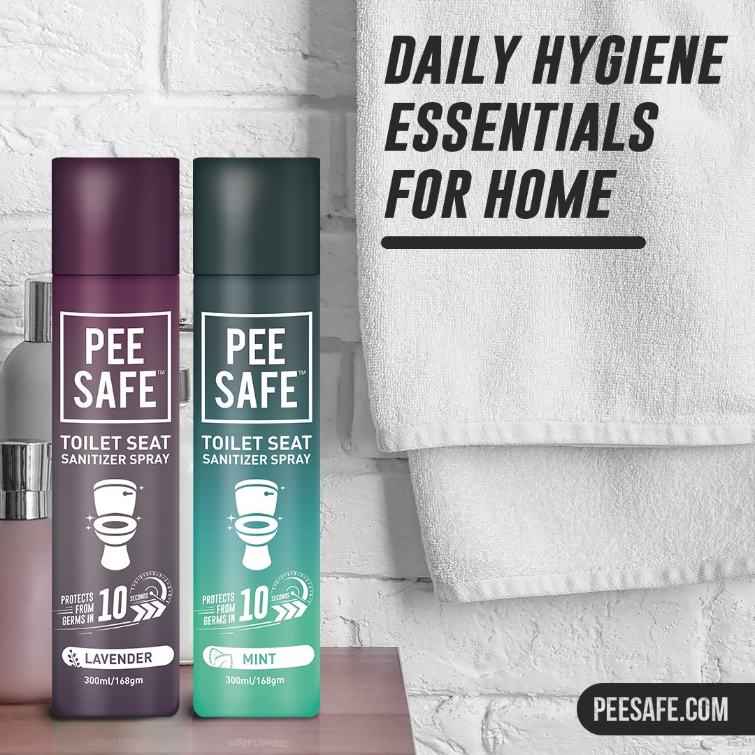 PeeSafe's tweet photo. What are the essential daily hygiene products which take space in your bathroom shelf? Have you started keeping #peesafe #toiletseatsanitizer in your washroom. If no, buy your #dailyhygiene #essential #peesafe4home in flat 20%OFF #buynow "https://t.co/NOggpQZkag" #fridaythoughts https://t.co/FsCOakbWI4