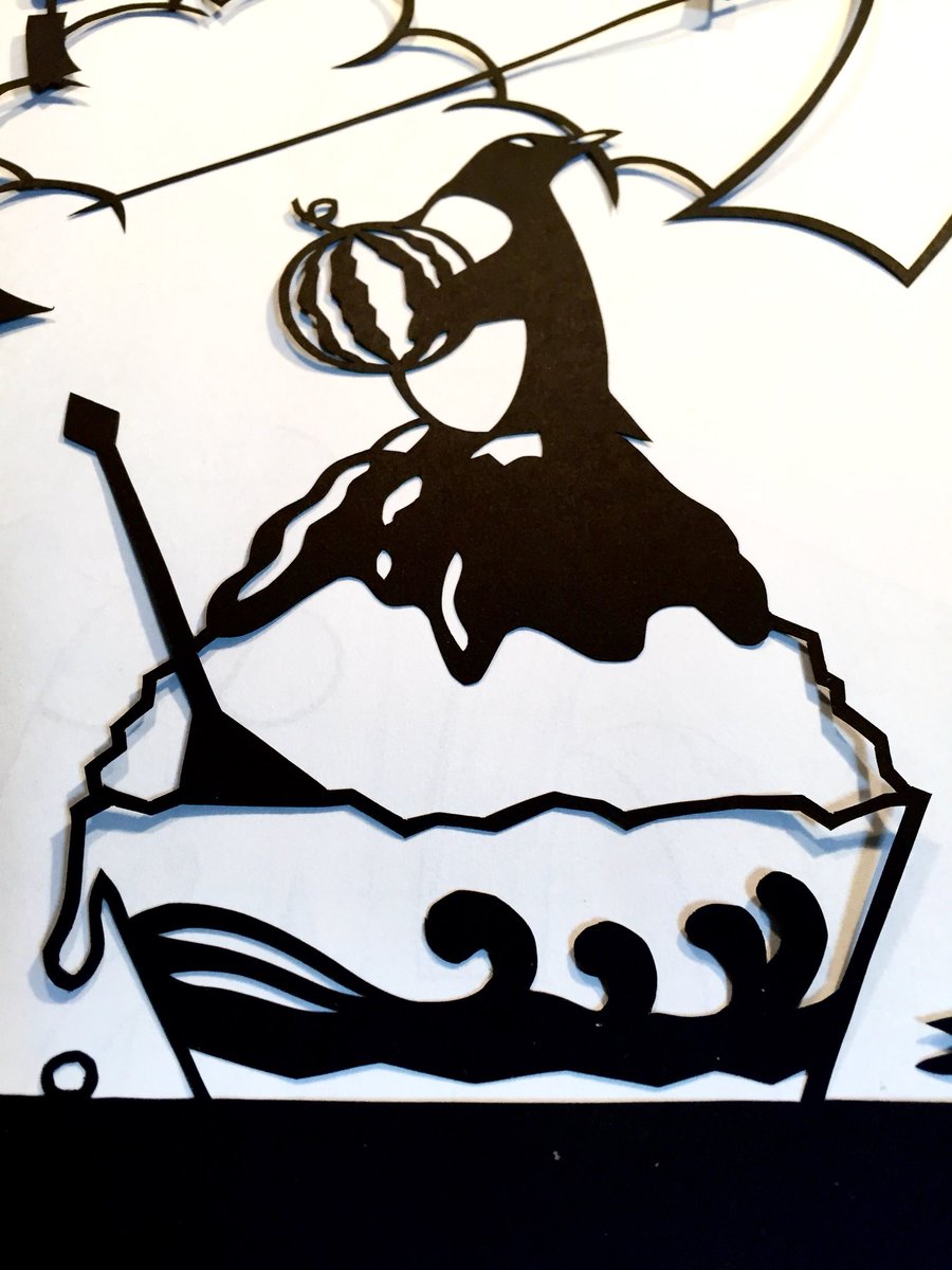 ポップアップ切り絵「ペンギン合コン」 ポップアップ切り絵「ペンギン合コン」
