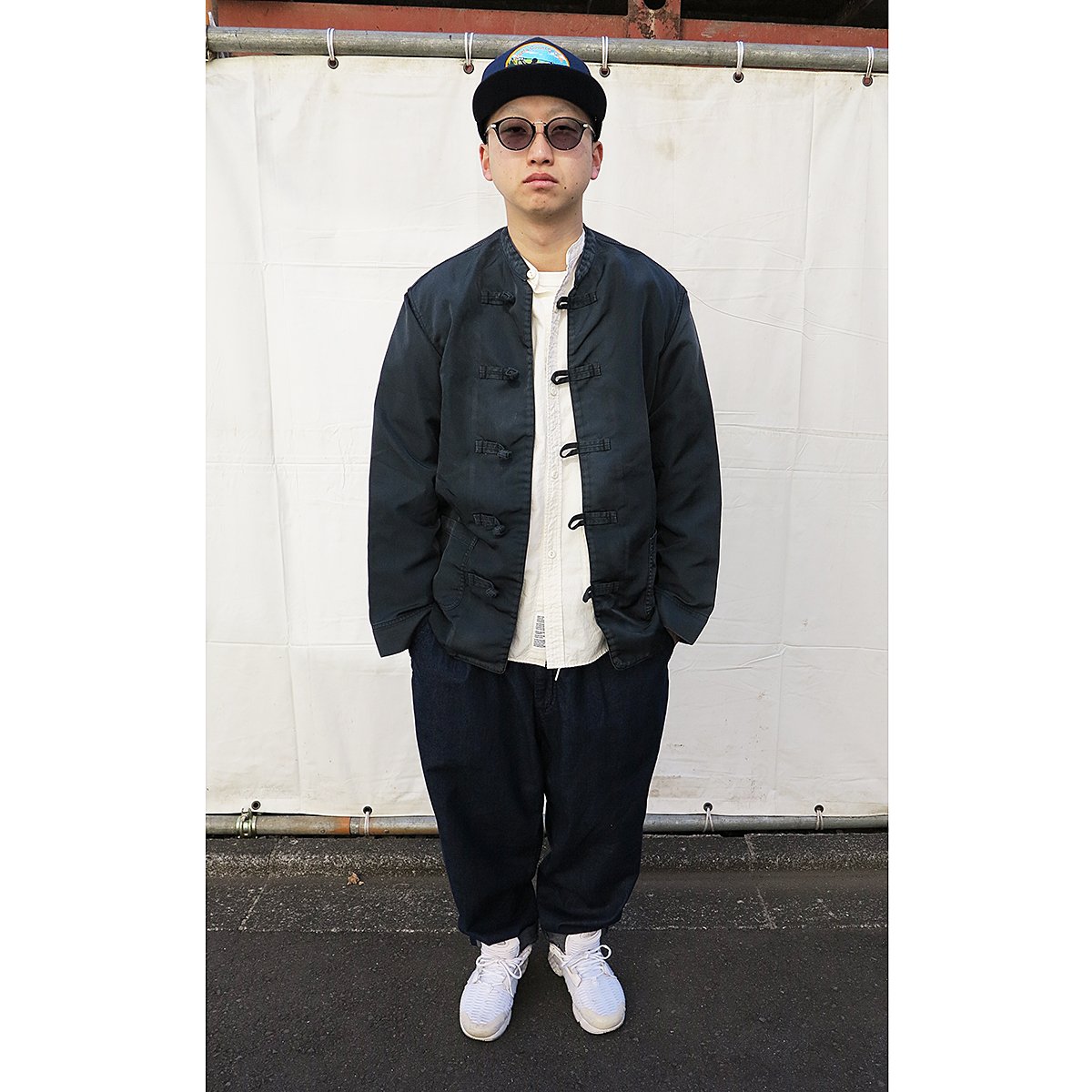 HEAD GOONIE 墨染めナイロンカンフージャケット 完売品/新品未使用】HEADGOONIE 刺し子カンフージャケット Mサイズ