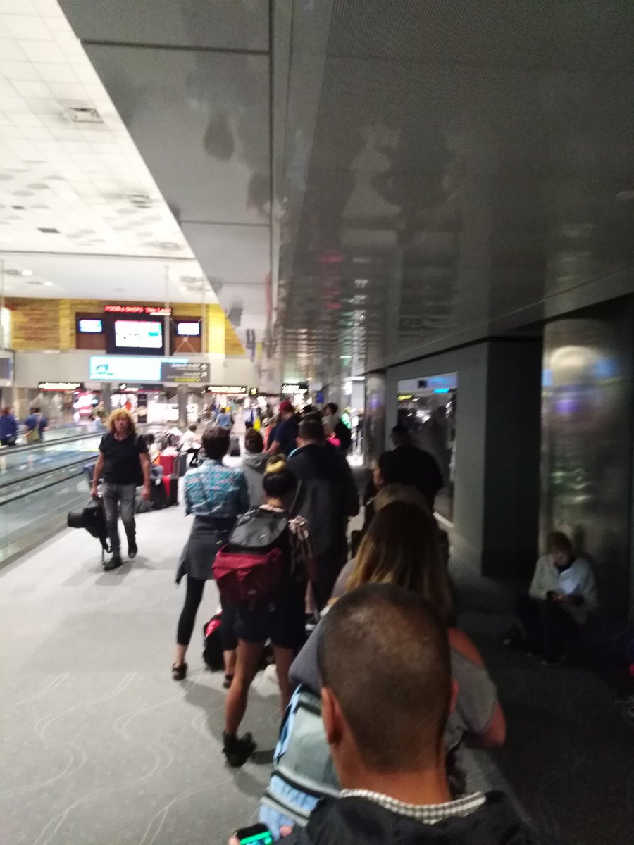 CaptBlockBeard's tweet photo. United Airlines blows!!! A thousand or so people waiting in line to find out why their flights are cancelled...with no flights on the horizon.  #DIA #UNITED #DOGKILLERS https://t.co/XrtI0wIsS7