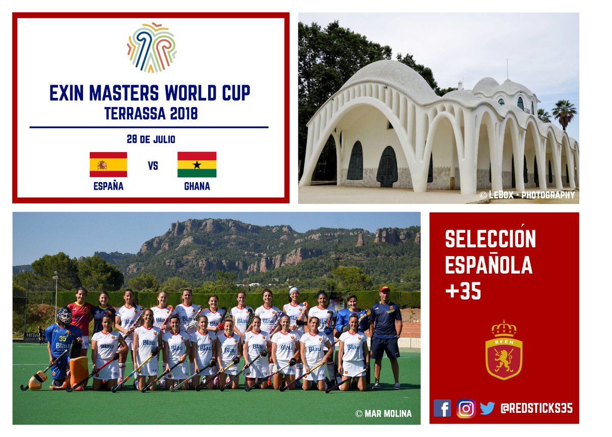 redsticks35's tweet photo. Hoy empieza el mundial con las #redsticks35 vs Selección Femenina Master de Ghana a las 14.00 en @clubegara  Siguenos y danos tu fuerza!!!! consulta los directos de @LaLiga4Sports @ExinMastersWC @rfe_hockey @FIH_Hockey https://t.co/nI2PATXDWv