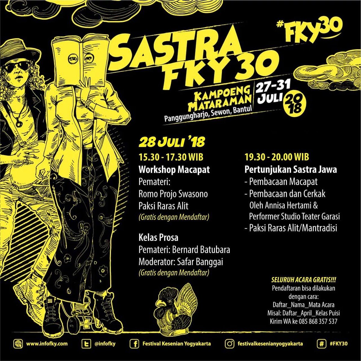 PembacaBara's tweet photo. Buat yang di jogja yuk datang ke acara kelas prosa bareng bang @benzbara_ . https://t.co/QcKdsq9IHi