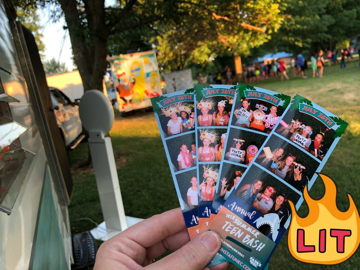InstafunKC's tweet photo. We always have some much FUN at the annual @OlatheParksRec summer teen bash !! #camperphotobooth #instafunkcphotobooth #photobooth https://t.co/zXuUC21NTh