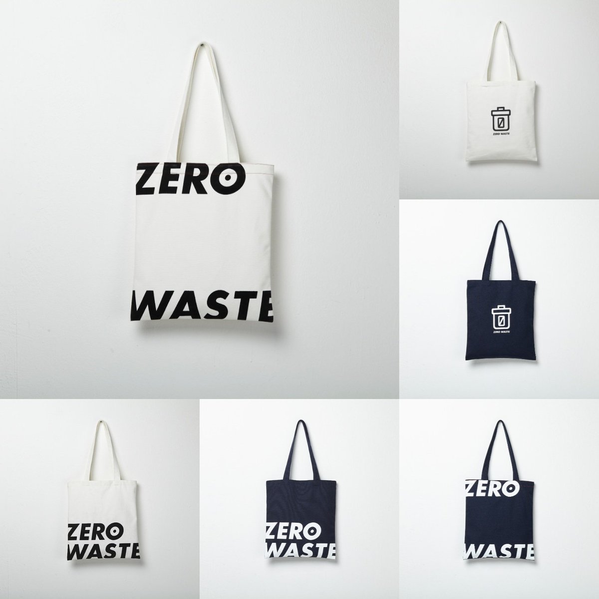 GRIGO 에서 제작한 'ZERO WASTE' 시리즈 에코백입니다. 지구의 환경을  위해서 플라스틱 사용을 줄이고 최소한의 소비를 지향하는 개념을 담은 에코백입니다. Designed by Yoonseo Chang.