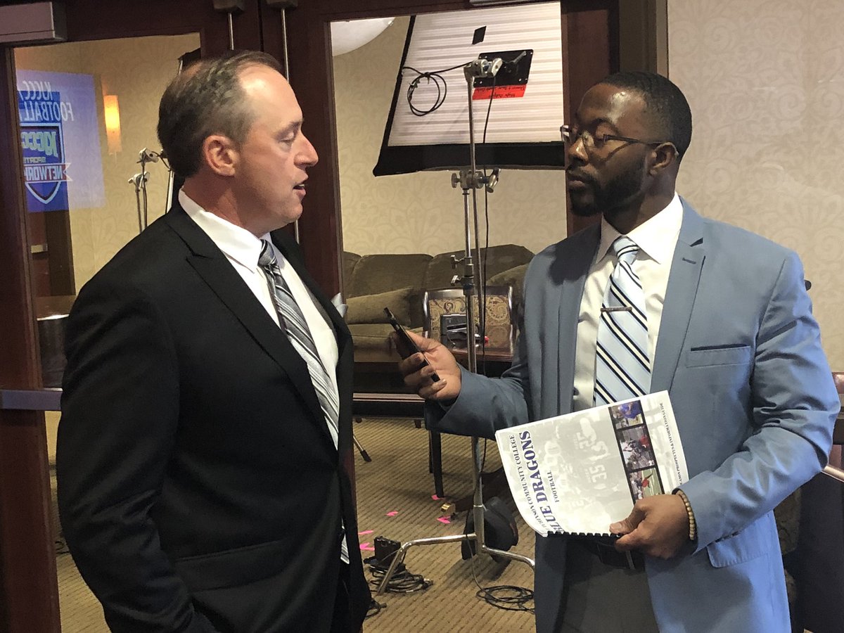 sportsbuster's tweet photo. GCCC has reporters lined up to discuss Success in the Buster Nation. Coach Sims interviewed about the athletic and academic success at Garden City Community College. https://t.co/wl5GBA91nl