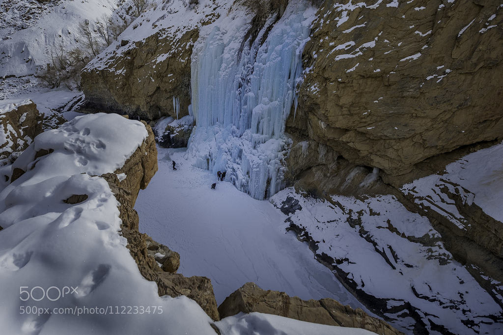 New picture about India on 500px : Chadar Trek Frozen waterfall_DSC_6127.jpg by withManish #picturesofindia #500px